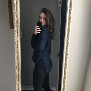 Navy Blue Knit Sweater